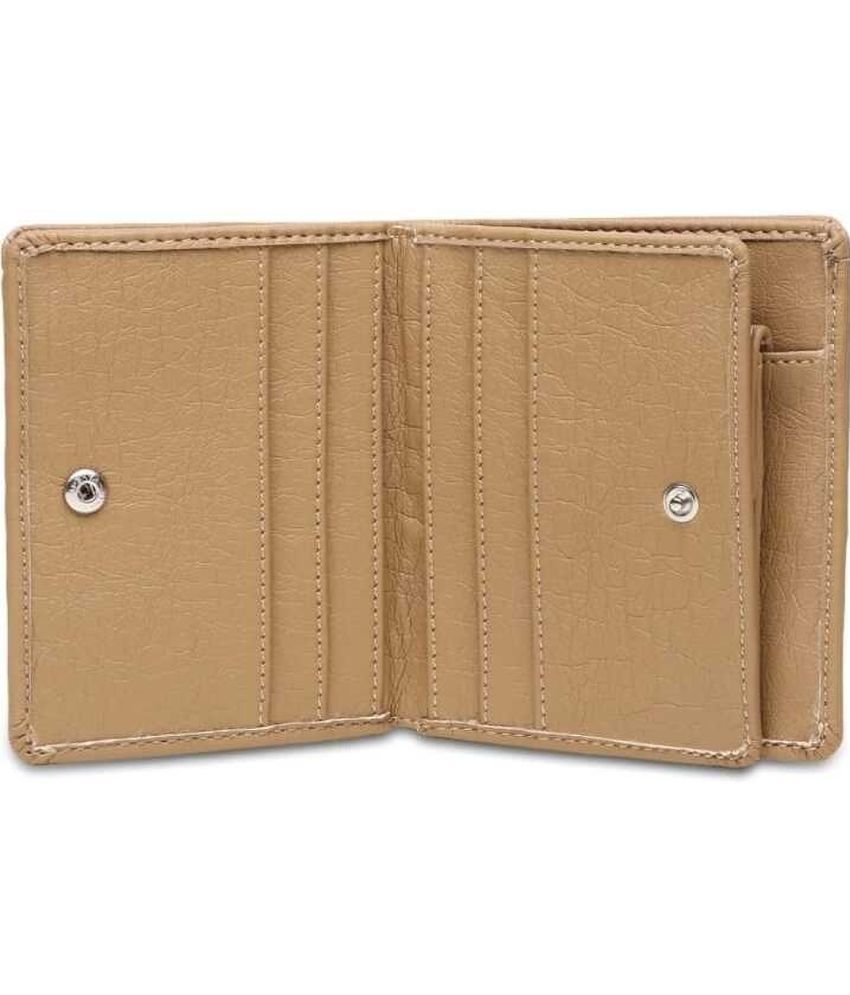     			HRFSTAR PU Solid Men's Regular Wallet With 6 Slots For Card ( Beige , Pack of 1 )