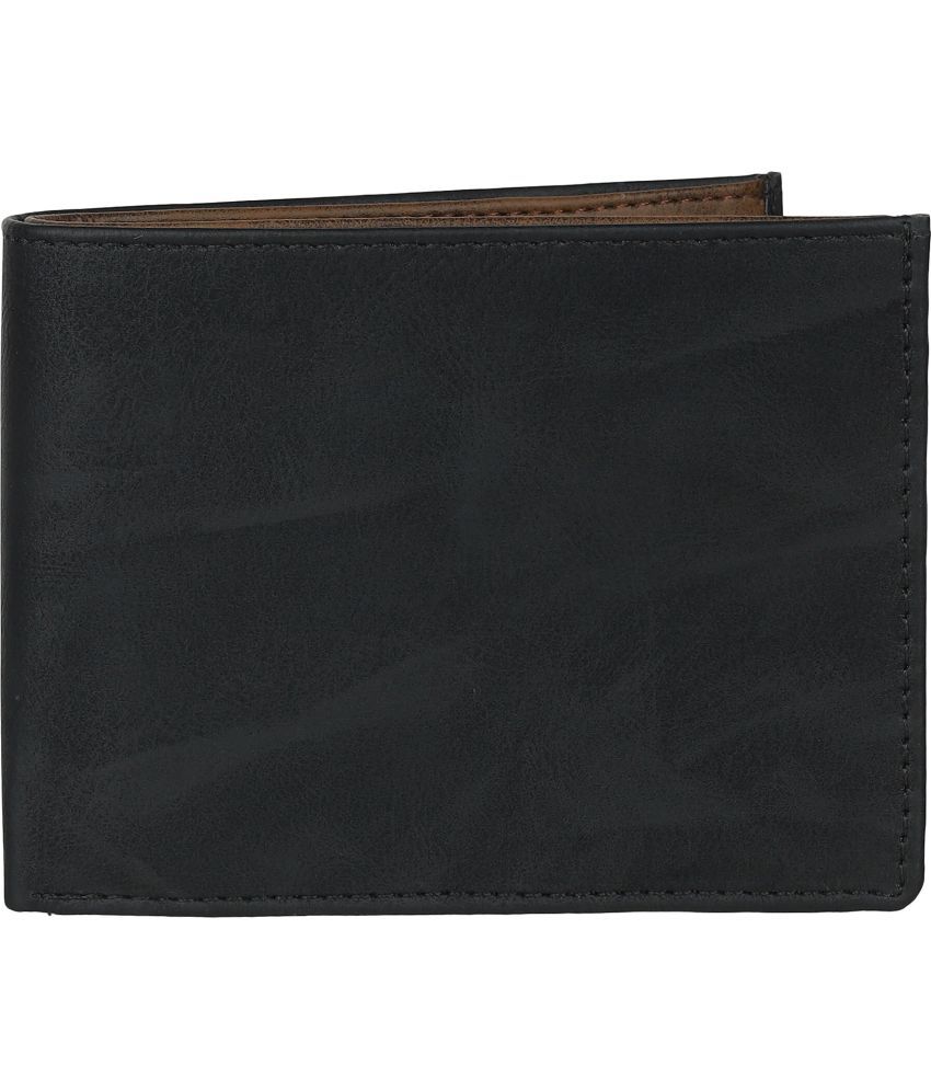     			HRFSTAR PU Solid Men's Regular Wallet With 4 Slots For Card ( Black , Pack of 1 )