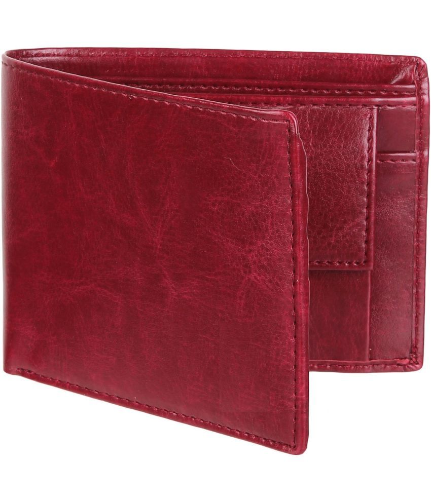     			HRFSTAR PU Solid Men's Regular Wallet With 5 Slots For Card ( Red , Pack of 1 )