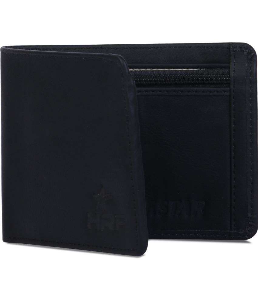     			HRFSTAR PU Solid Men's Regular Wallet With 4 Slots For Card ( Black , Pack of 1 )