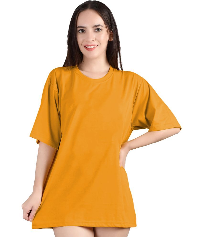     			Leotude Pack of 1 Cotton Blend Women's T-Shirt ( Mustard )