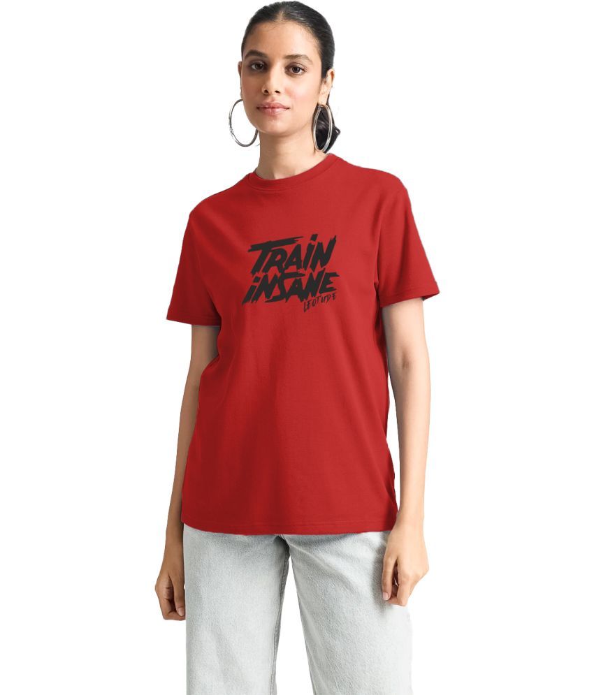     			Leotude Pack of 1 Cotton Blend Women's T-Shirt ( Red )