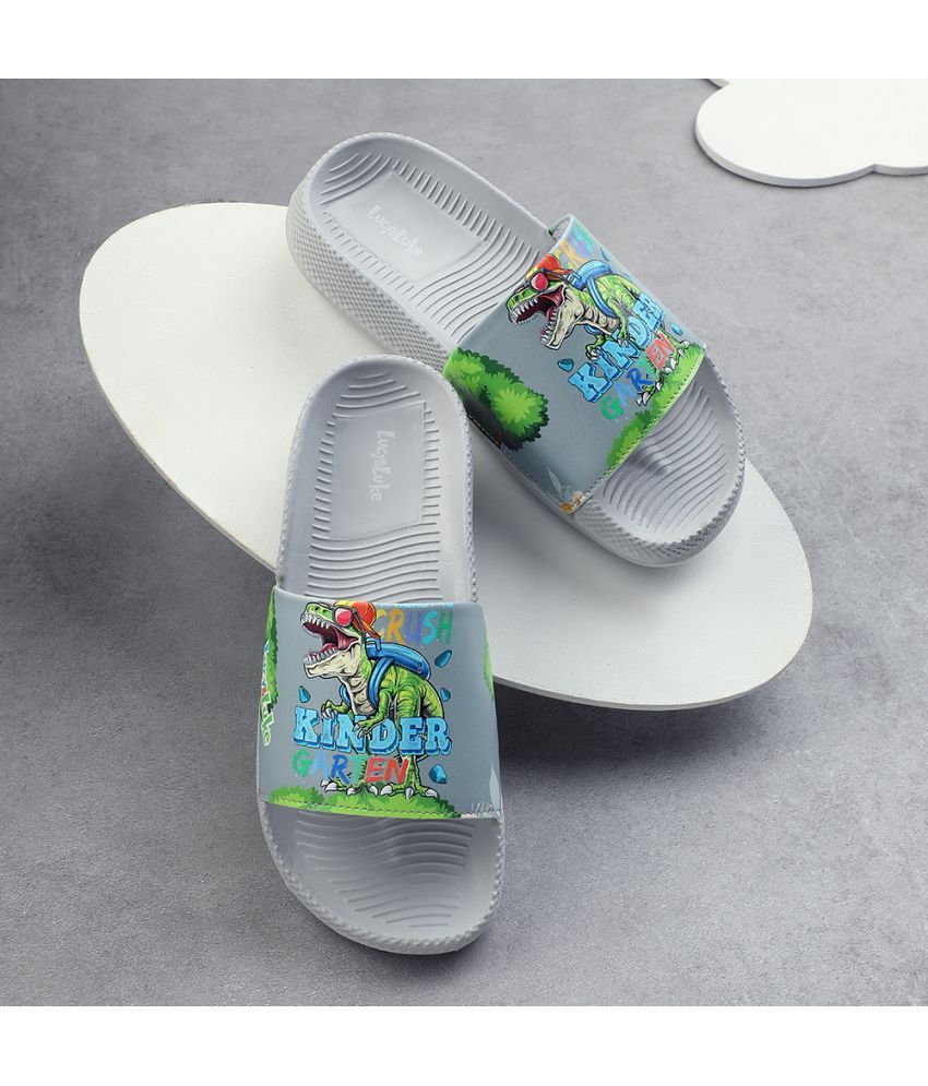     			Liberty Lucy & Luke Conner-2E Kids Unisex Grey Casual Slippers