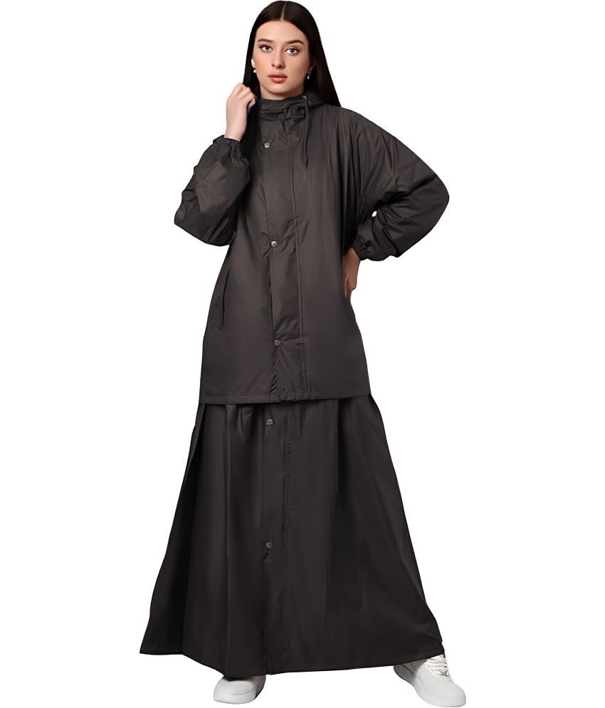     			MULTIWA Nylon Raincoat Set - Black