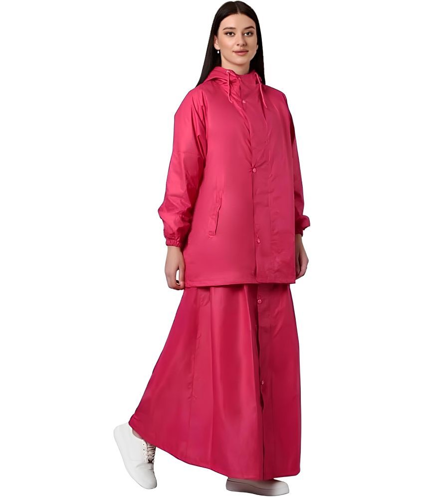     			MULTIWA Nylon Raincoat Set - Pink