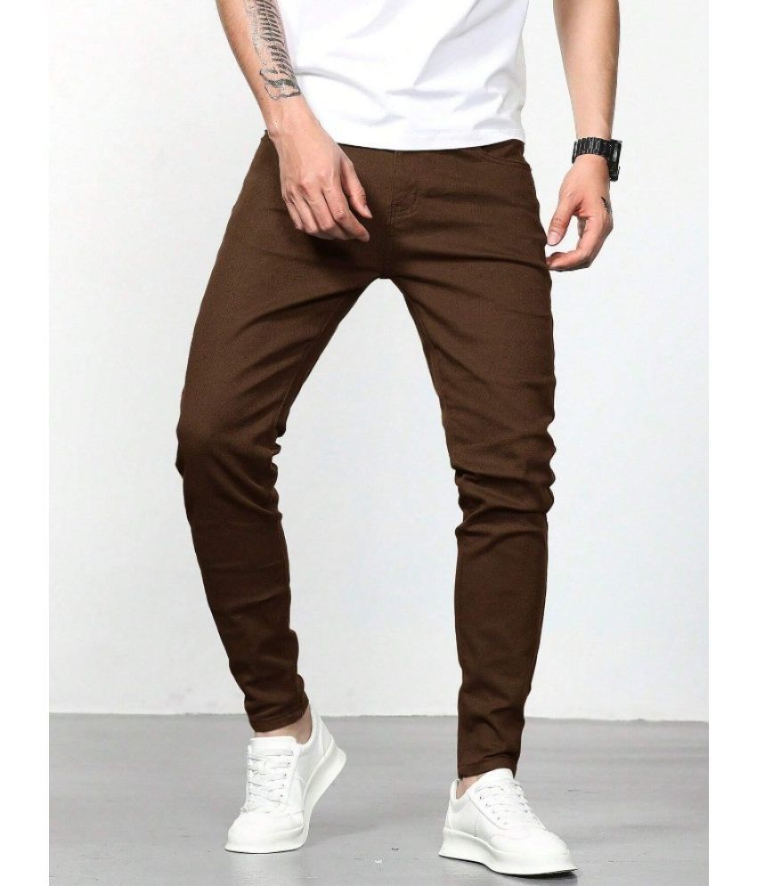     			Niffer Fashion Basic Men's Jeans - Brown ( Pack of 1 )