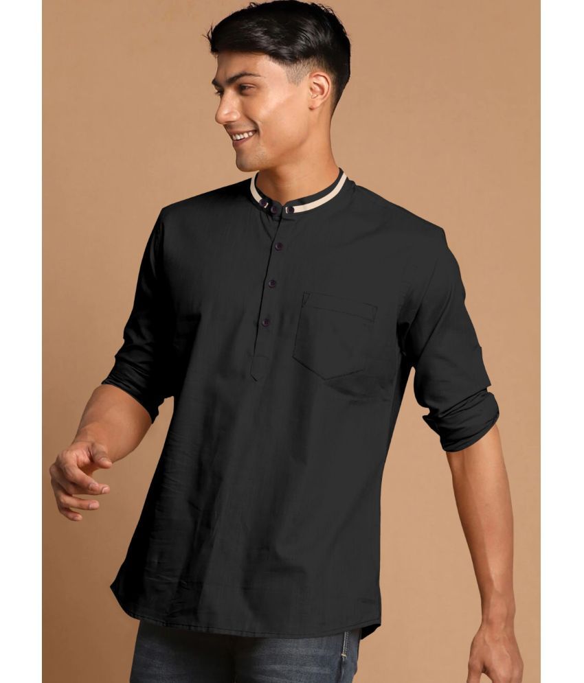     			Nofilter Black Cotton Blend Men's Regular Kurta ( Pack of 1 )