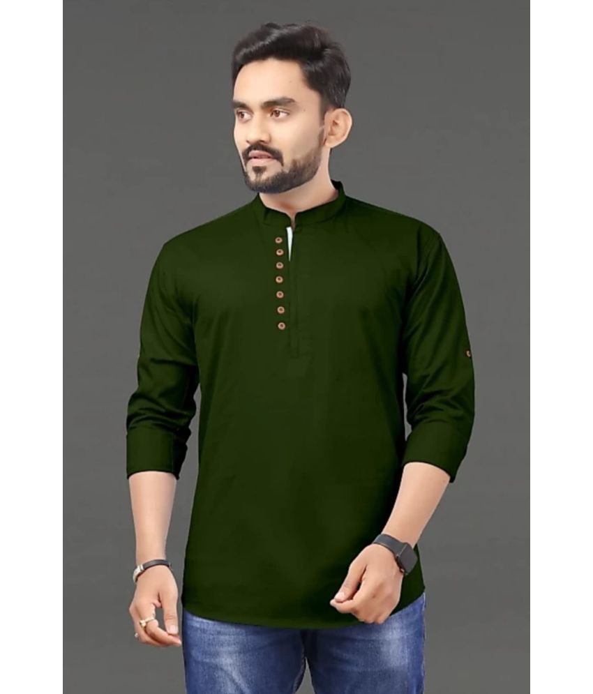     			Nofilter Green Cotton Blend Men's Regular Kurta ( Pack of 1 )