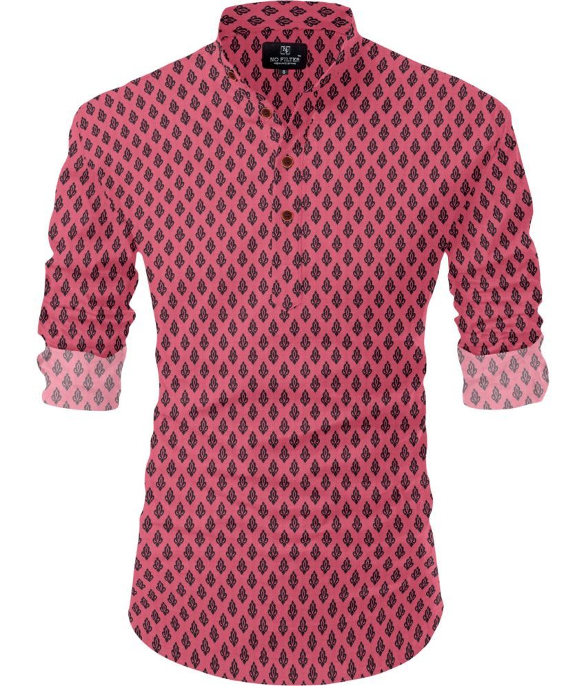     			Nofilter Pink Cotton Blend Men's Regular Kurta ( Pack of 1 )