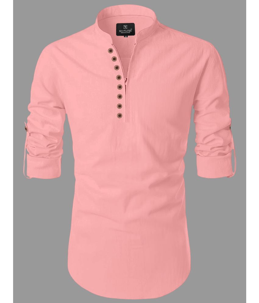     			Nofilter Pink Cotton Blend Men's Regular Kurta ( Pack of 1 )