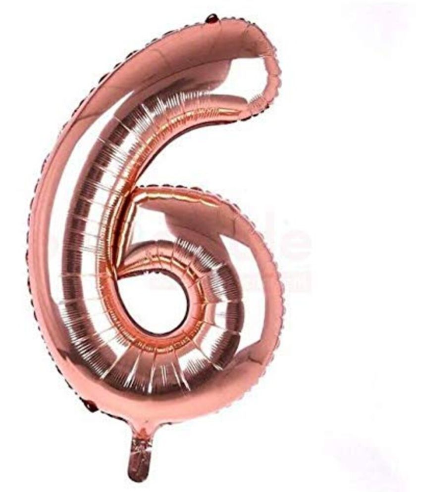     			PartyBooms 16 Inch Rosegold Number Foil Balloon - Rose Gold (6)