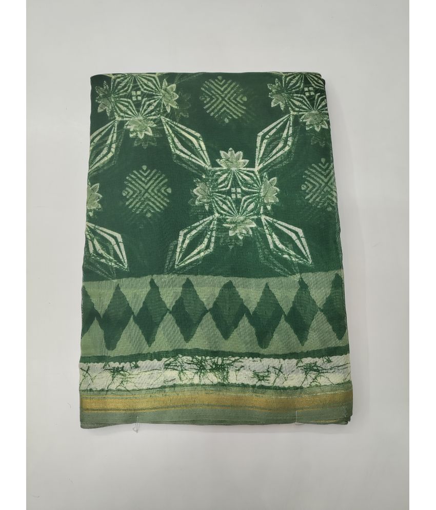     			RekhaManiyar Pack of 1 Cotton Printed Saree With Blouse Piece ( Olive )