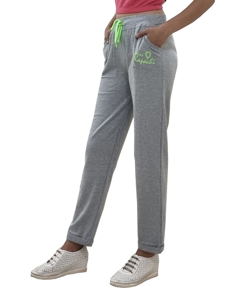     			Reoutlook Grey Cotton Blend Women's Yoga Trackpants ( Pack of 1 )