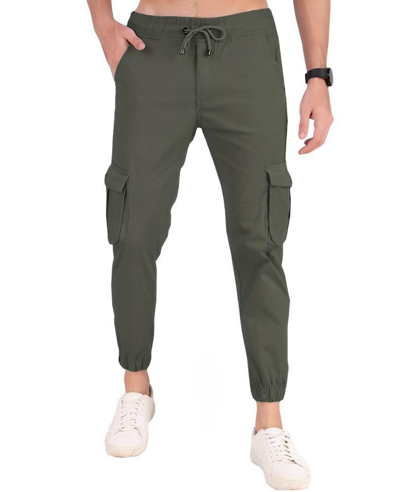     			Reoutlook Slim Flat Men's Cargos - Green ( Pack of 1 )