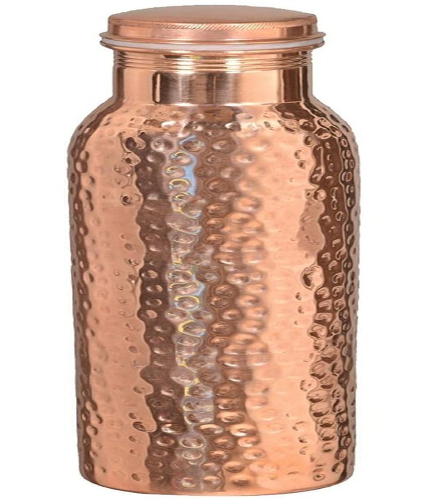     			Shakuntla Vintage Gold Copper Water Bottle 1000 mL ( Set of 1 )