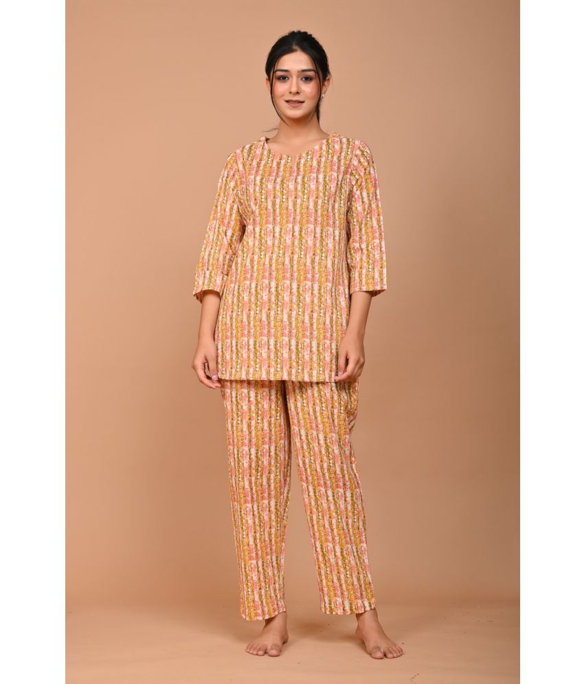     			VAALIYAN Multicolor Printed Pant Top Set