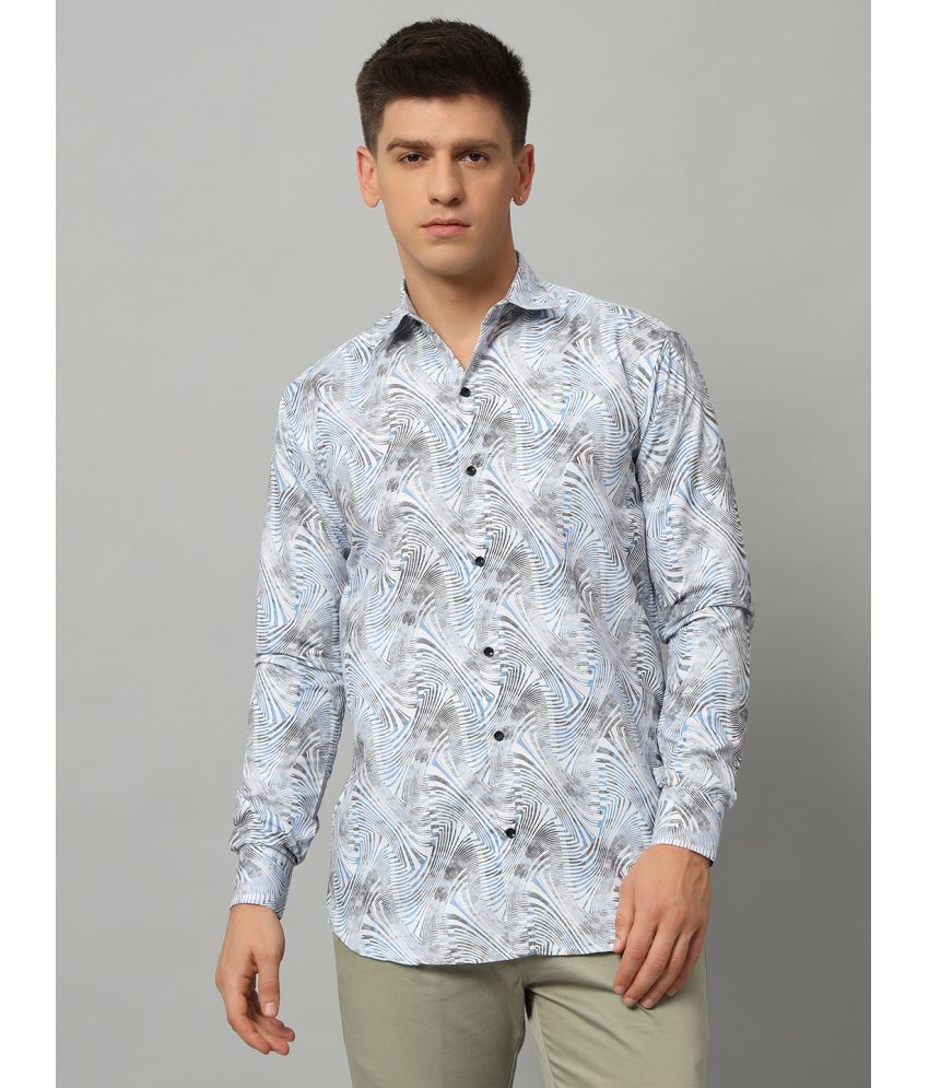     			WEBRIC Cotton Blend Regular Fit Printed Full Sleeves Men's Casual Shirt - White ( Pack of 1 )