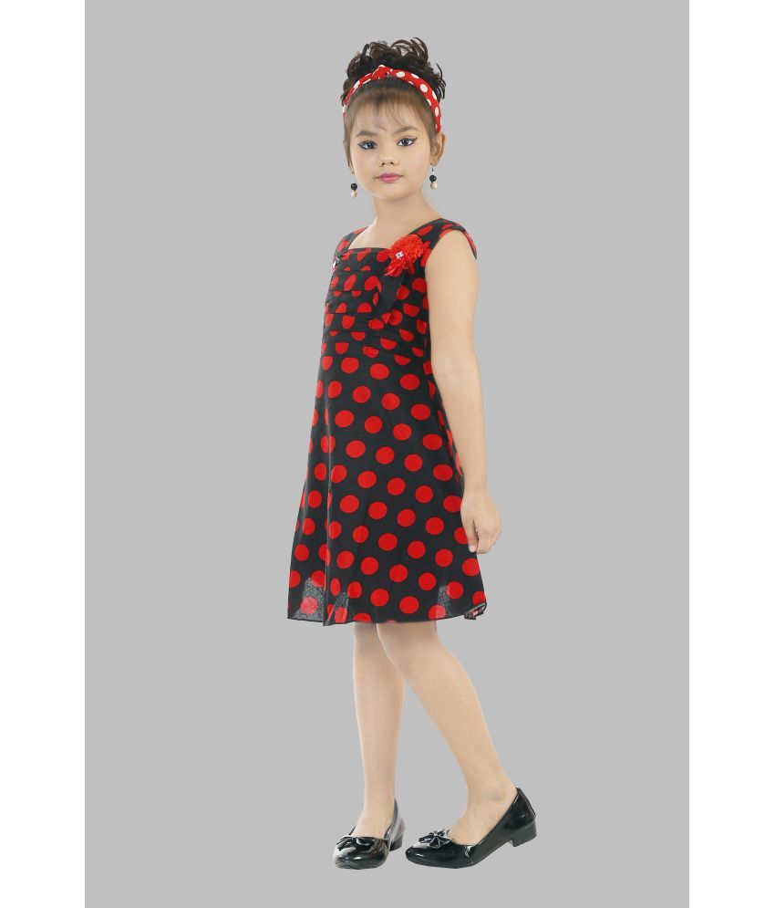     			fessist Cotton Blend Frock For Girls ( Pack of 1 , Black )