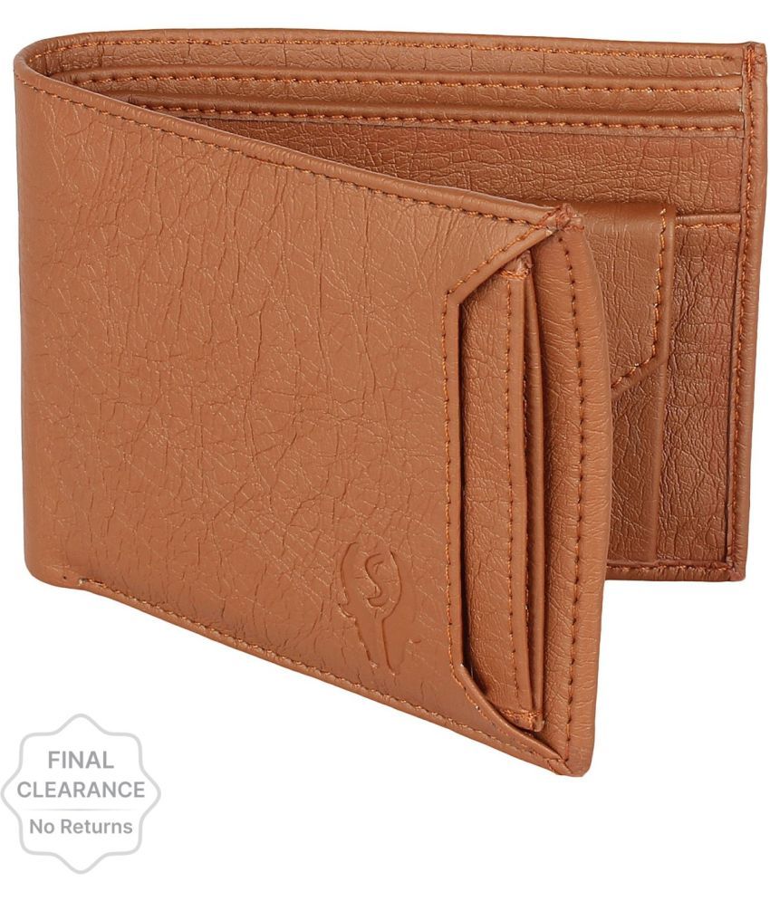     			samtroh Faux Leather Colorblock Men's Regular Wallet With 5 Slots For Card ( Tan , Pack of 1 )