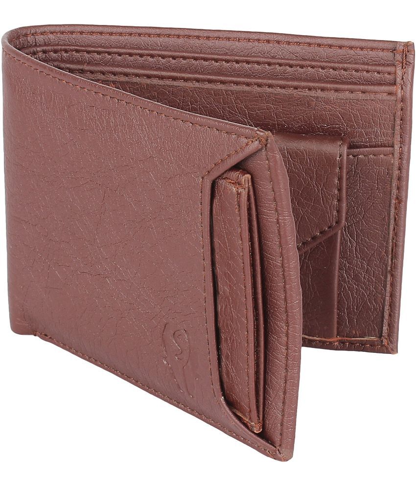     			samtroh Faux Leather Colorblock Men's Regular Wallet With 5 Slots For Card ( Brown , Pack of 1 )