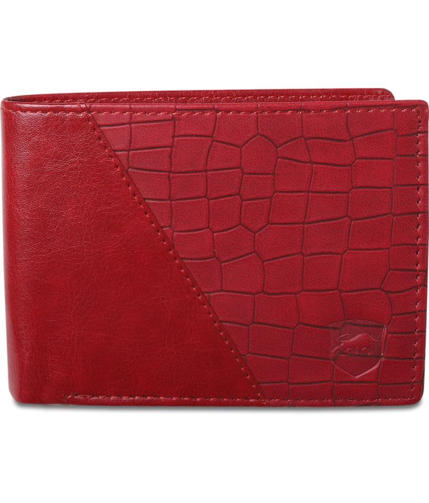     			samtroh Faux Leather Self Design Men's Regular Wallet With 4 Slots For Card ( Red , Pack of 1 )