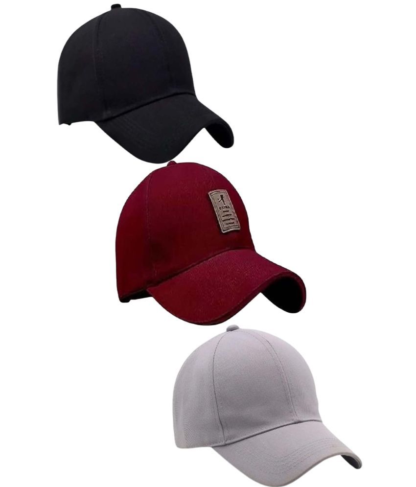     			windexa Pack of 3 Polyester Men's Cap ( Multicolor )