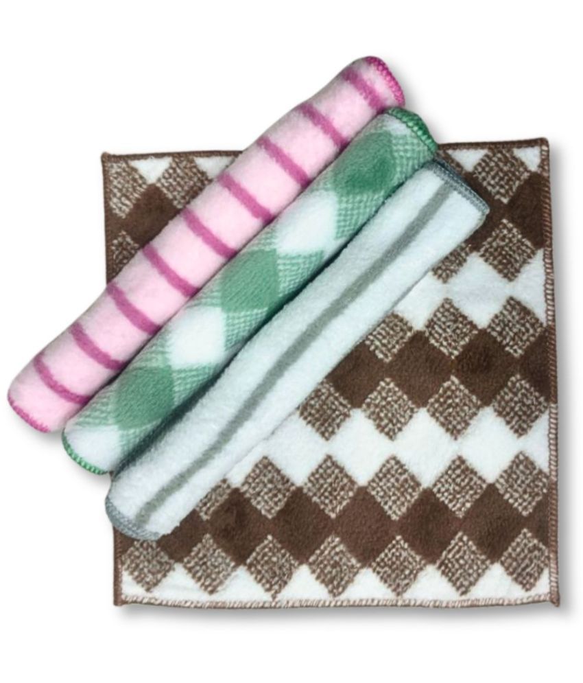     			Extra Soft and Super Absorbent Face Towel Handkerchief (25 x 25 CM) Pack of 4