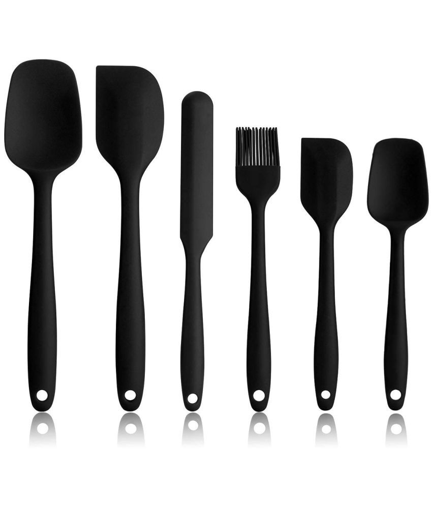     			GEEO Multicolor Silicone Mixing Spatula ( Pack of 6 )