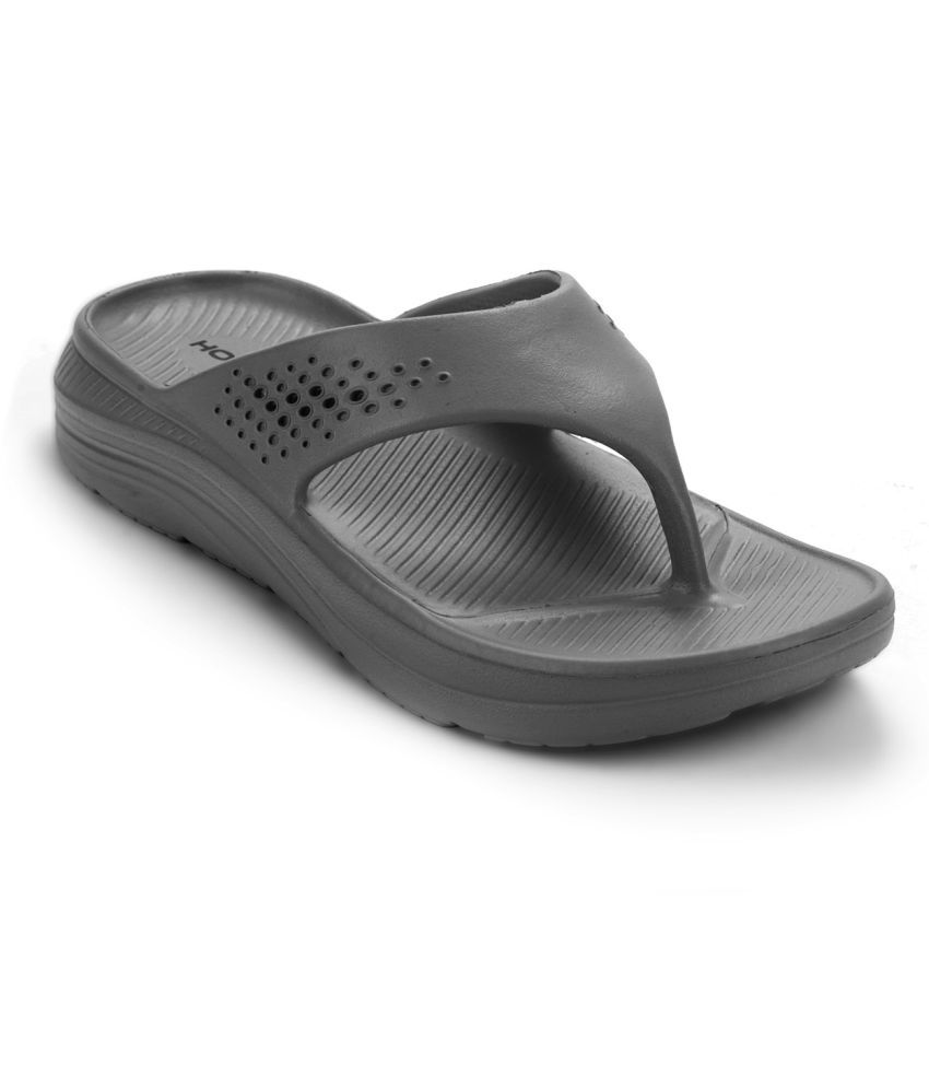     			HOPPA Dark Grey Men's Thong Flip Flop