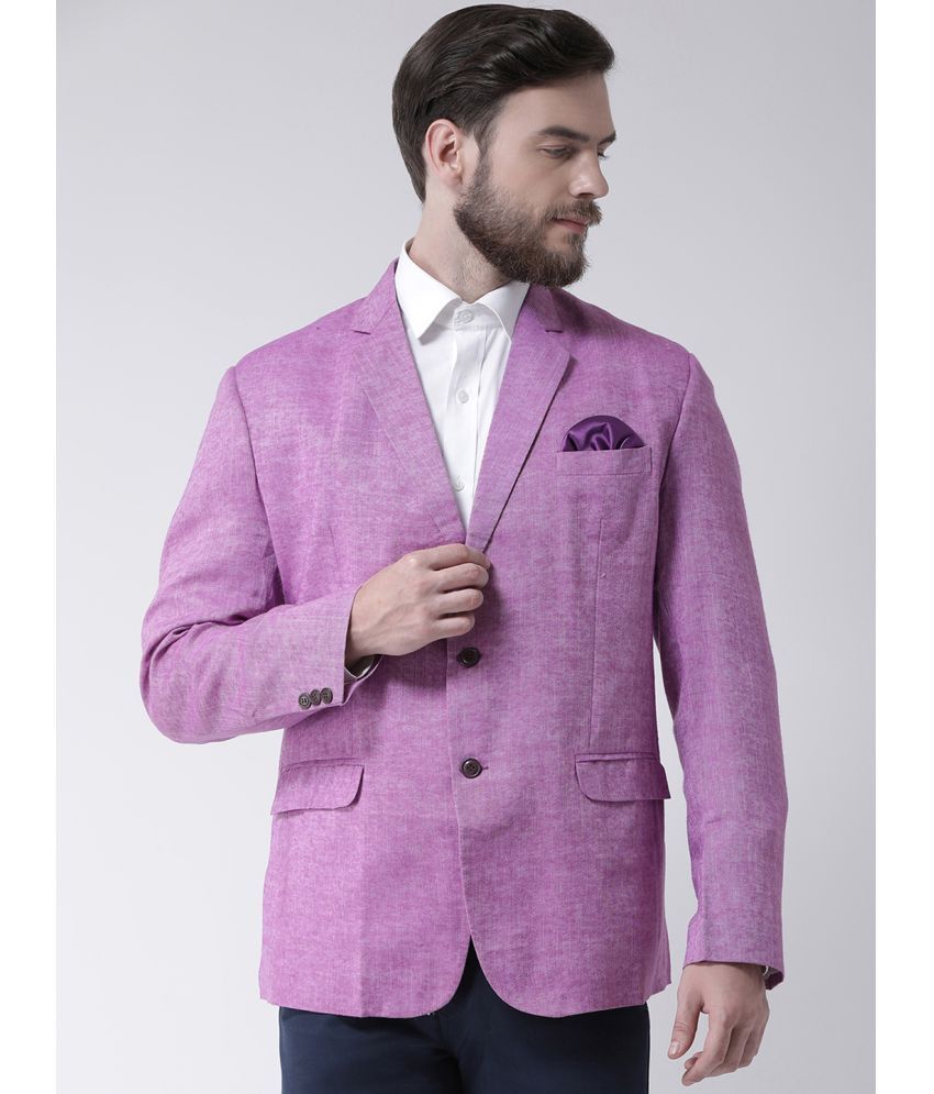     			Hangup Linen Men's Blazer - Purple ( Pack of 1 )