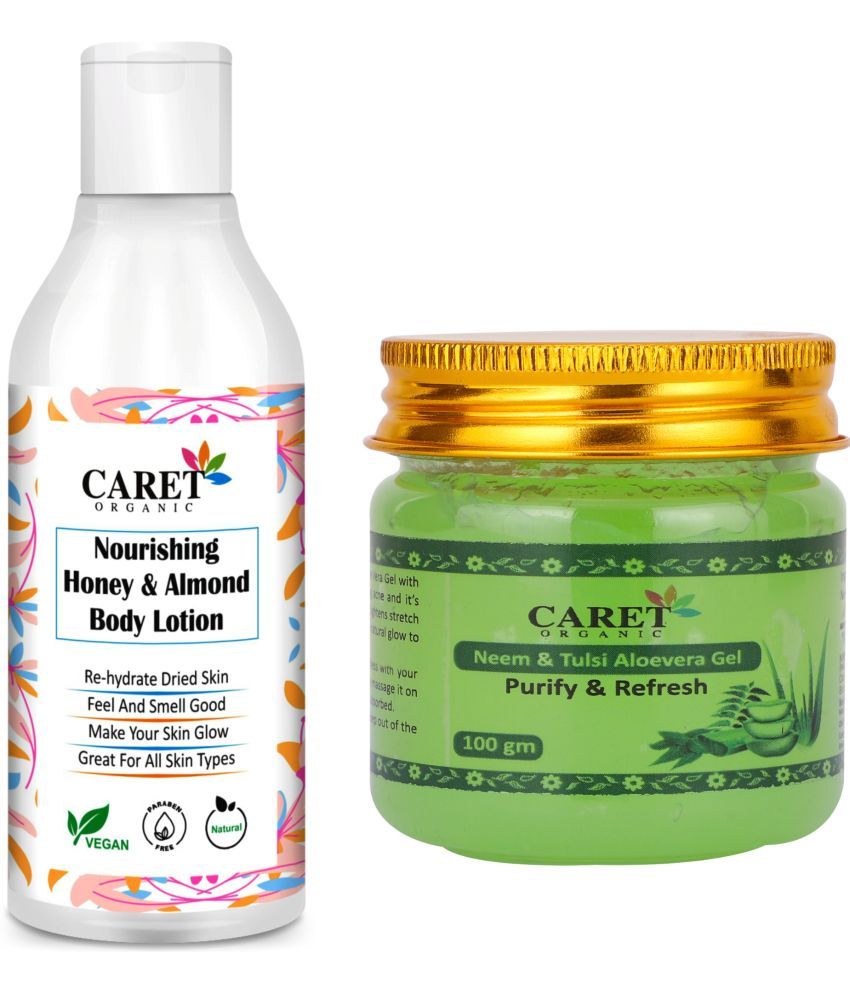     			Honey & Almond Body Lotion (250ml) AND Neem & Tulsi Aloevera Gel (100g) (2 Items