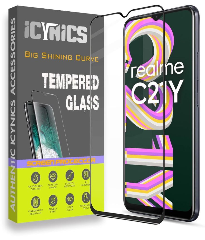     			Icynics Tempered Glass Compatible For Realme C21Y ( Pack of 1 )