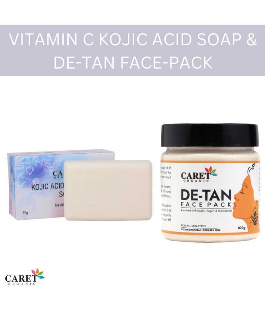     			Kojic Acid Vitamin C Soap And De-Tan Face-Pack For Tan Removal - Cruelty Free (2 Items in the set)