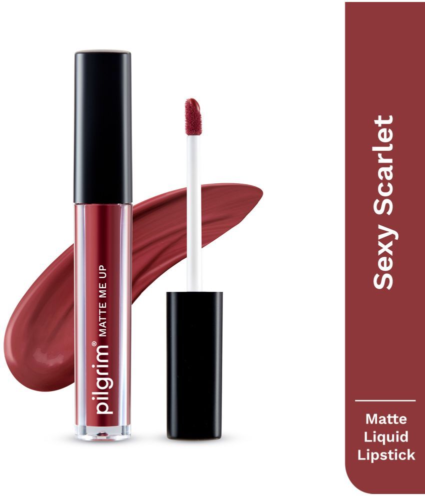     			PILGRIM Crimson Red Matte Lipstick 3