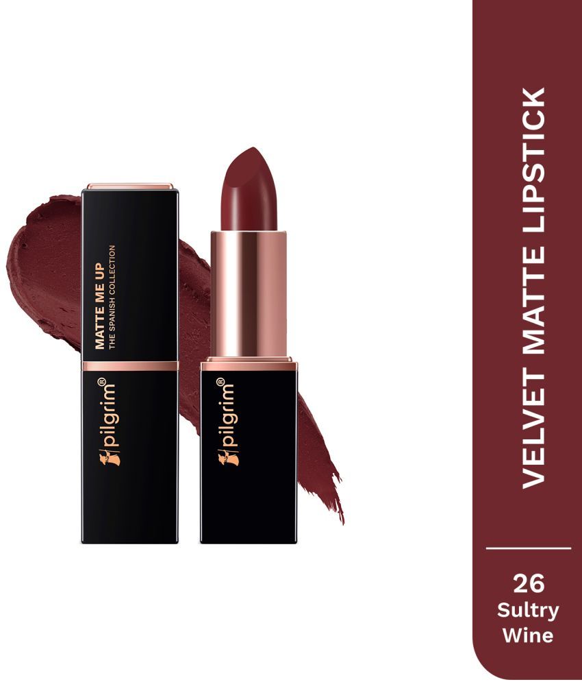     			PILGRIM Wine Matte Lipstick 4.2