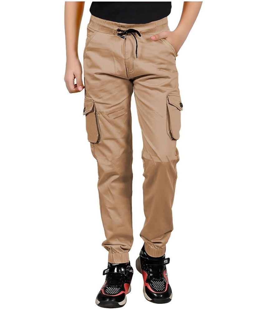     			Reoutlook Pack of 1 Boys Cotton Blend Trackpant ( Beige )