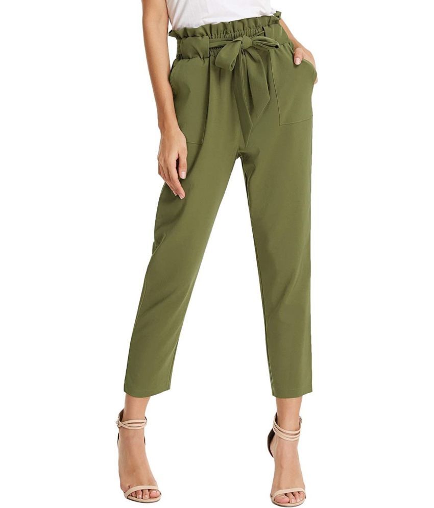     			Reoutlook Pack of 1 Cotton Blend Regular Women's Casual Pants ( Green )