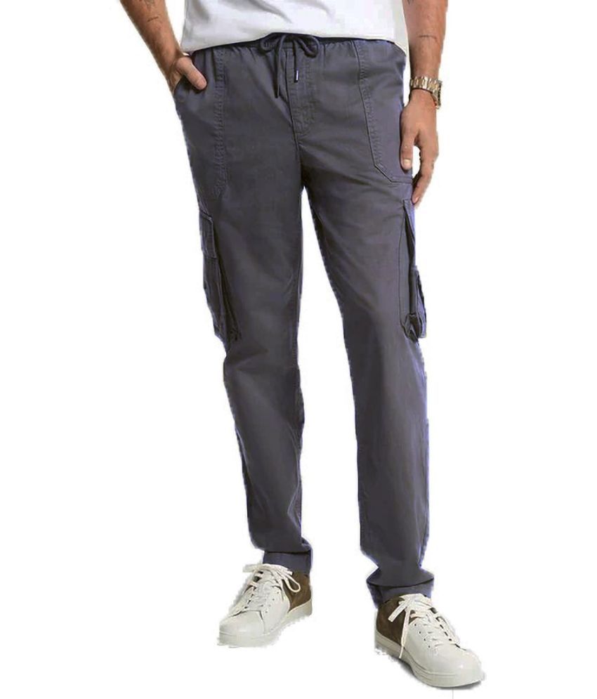     			Reoutlook Slim Flat Men's Cargos - Grey ( Pack of 1 )