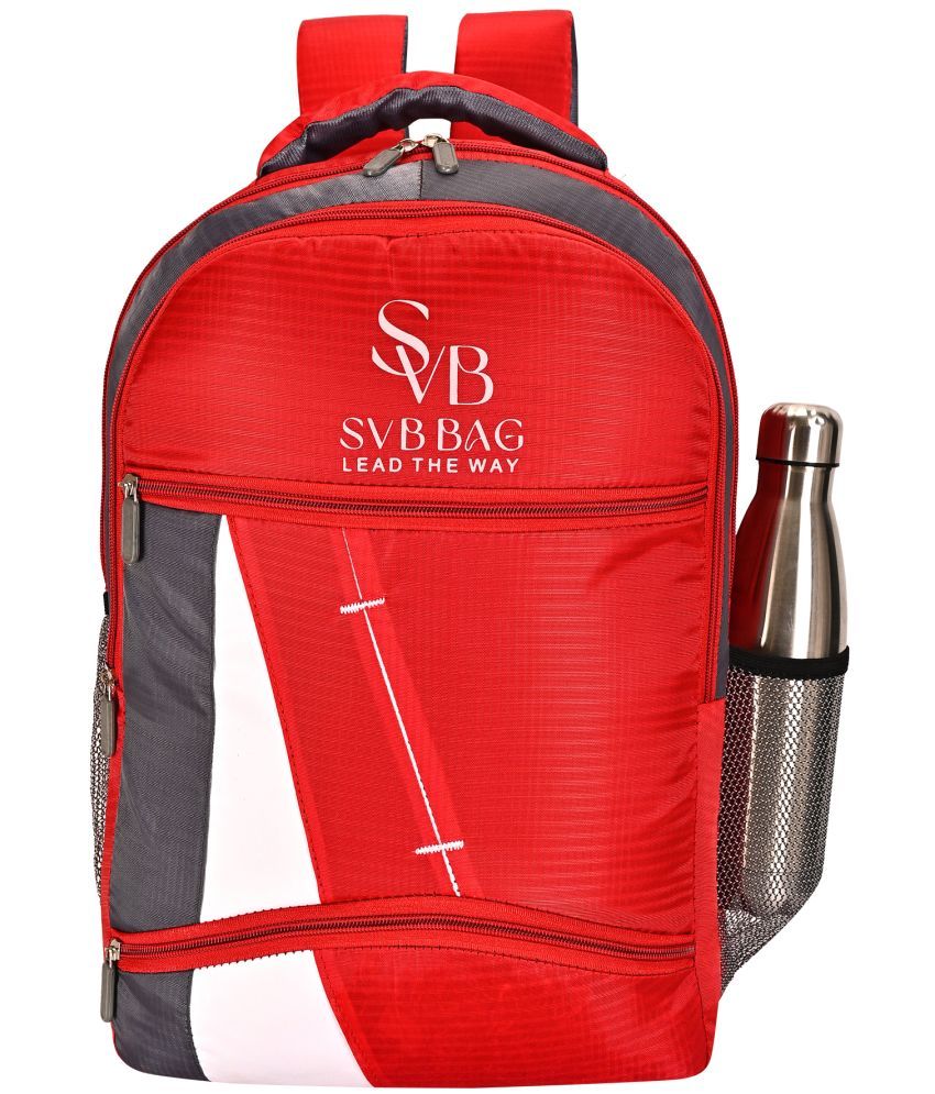     			SVB BAG 35 Ltrs Polyester Backpack *For Boys & Girls ( Red )