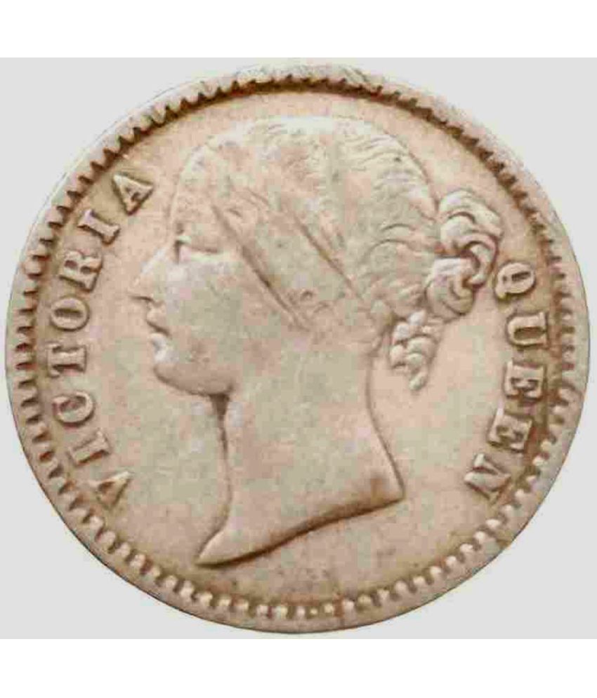     			1/4 Rupee 1840 Victoria Queen Silver Coin