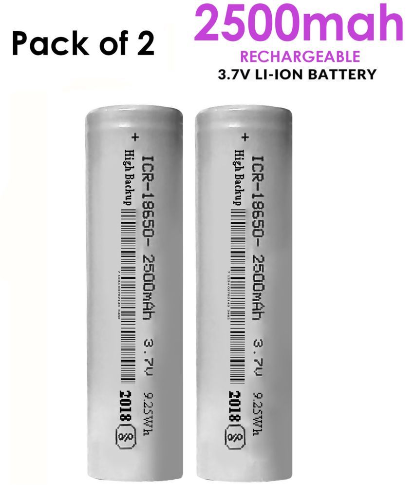     			A Grade 18650 Li-ion 2500mAh Rechargeable Battery ( Pack of 2 ).