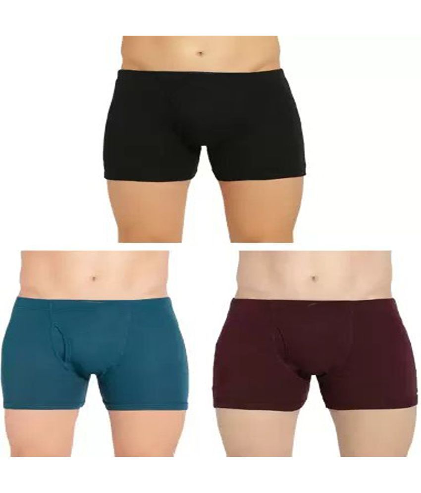     			Cavenders Pack of 3 Cotton Blend Trunks For Men's ( Multicolor )