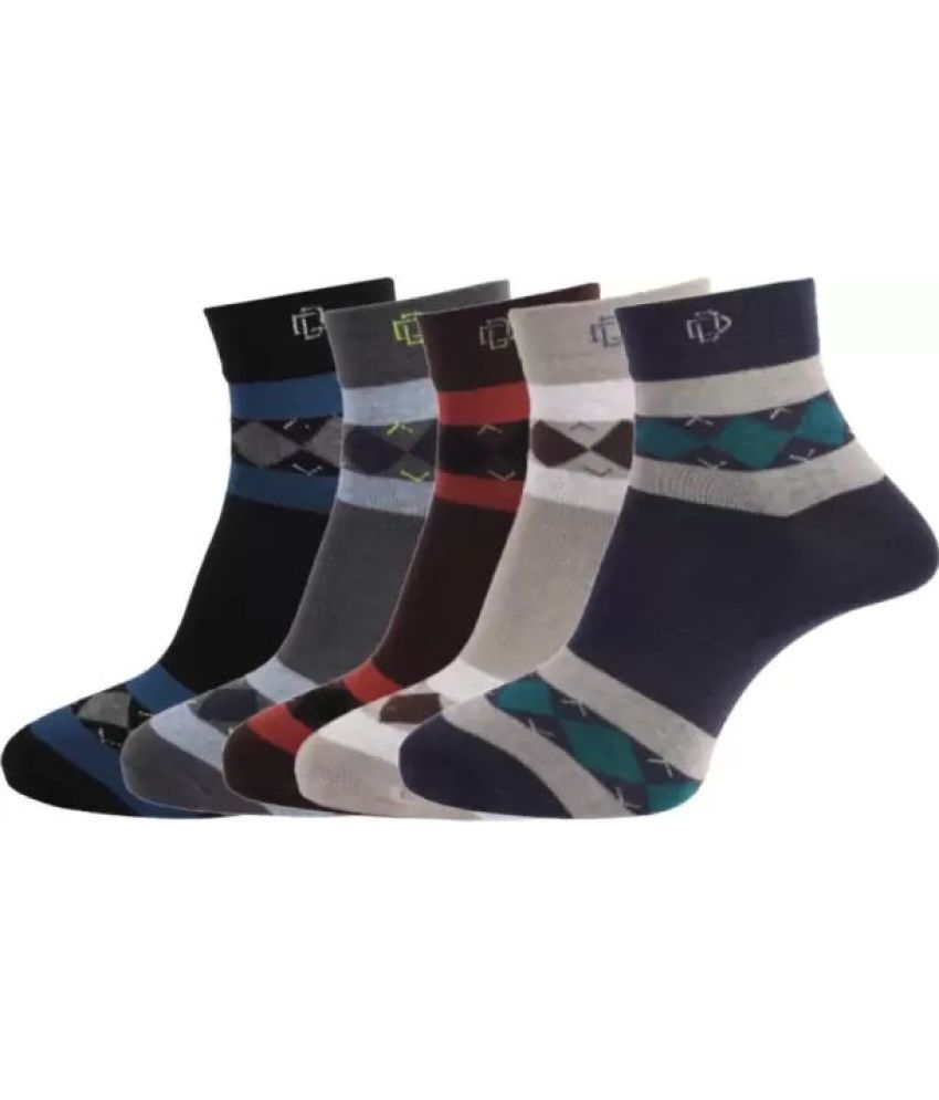     			Cavenders Pack of 5 Men's Cotton Blend Ankle Length Socks ( Multicolor 3 )