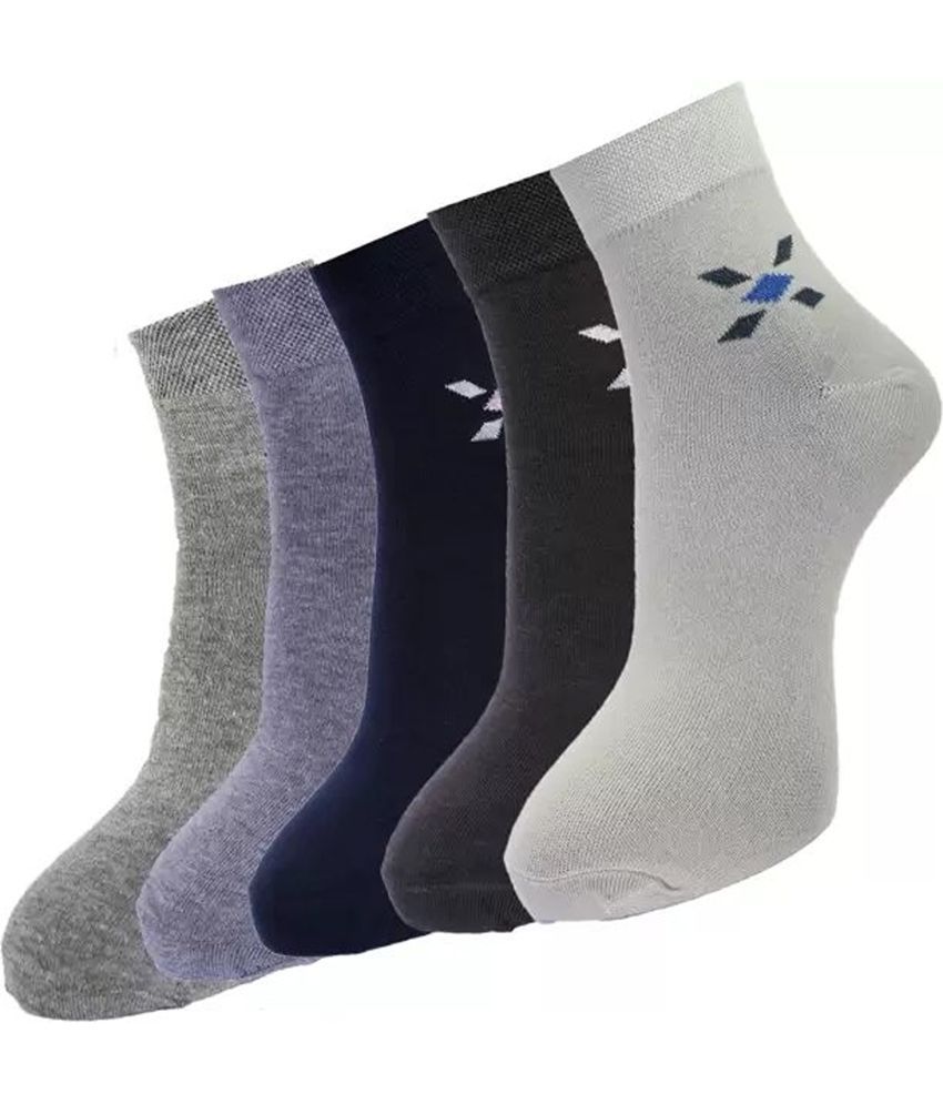     			Cavenders Pack of 5 Men's Cotton Blend Ankle Length Socks ( Multicolor 3 )