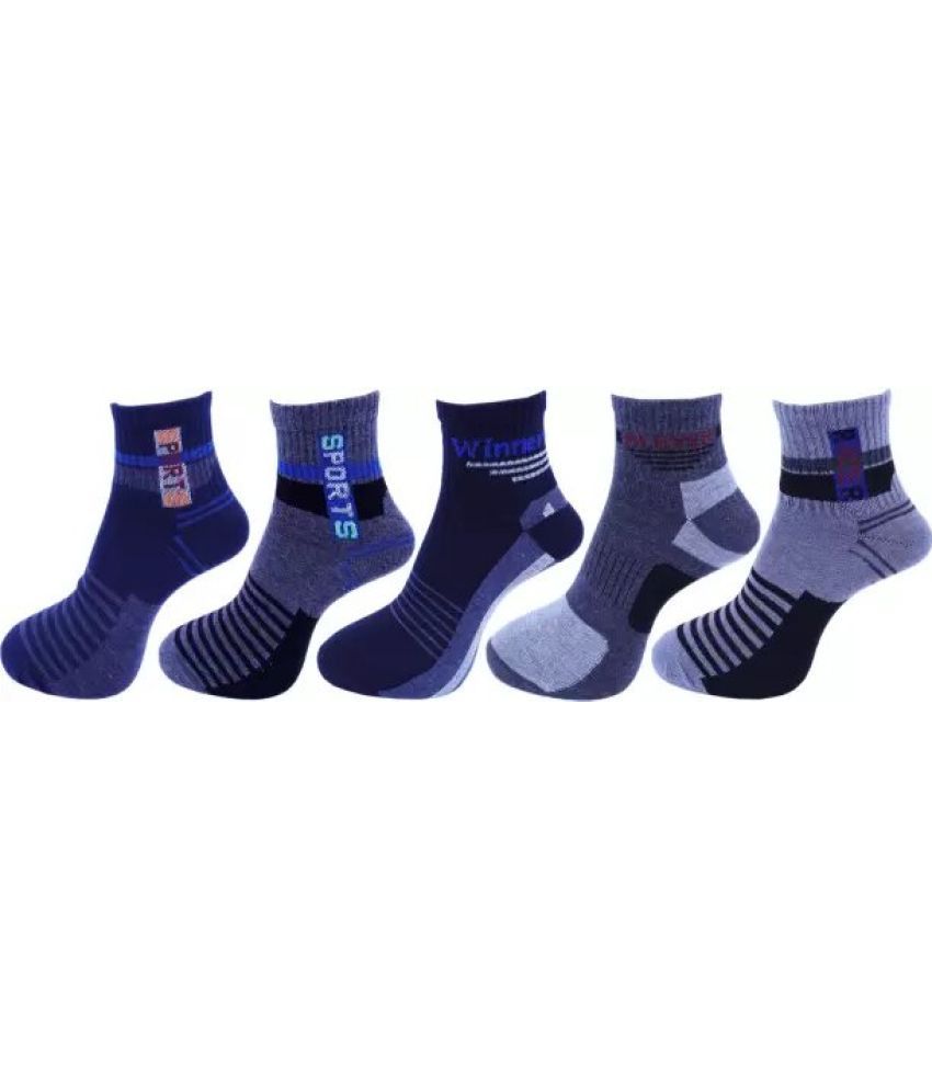     			Cavenders Pack of 5 Men's Cotton Blend Ankle Length Socks ( Multicolor 3 )