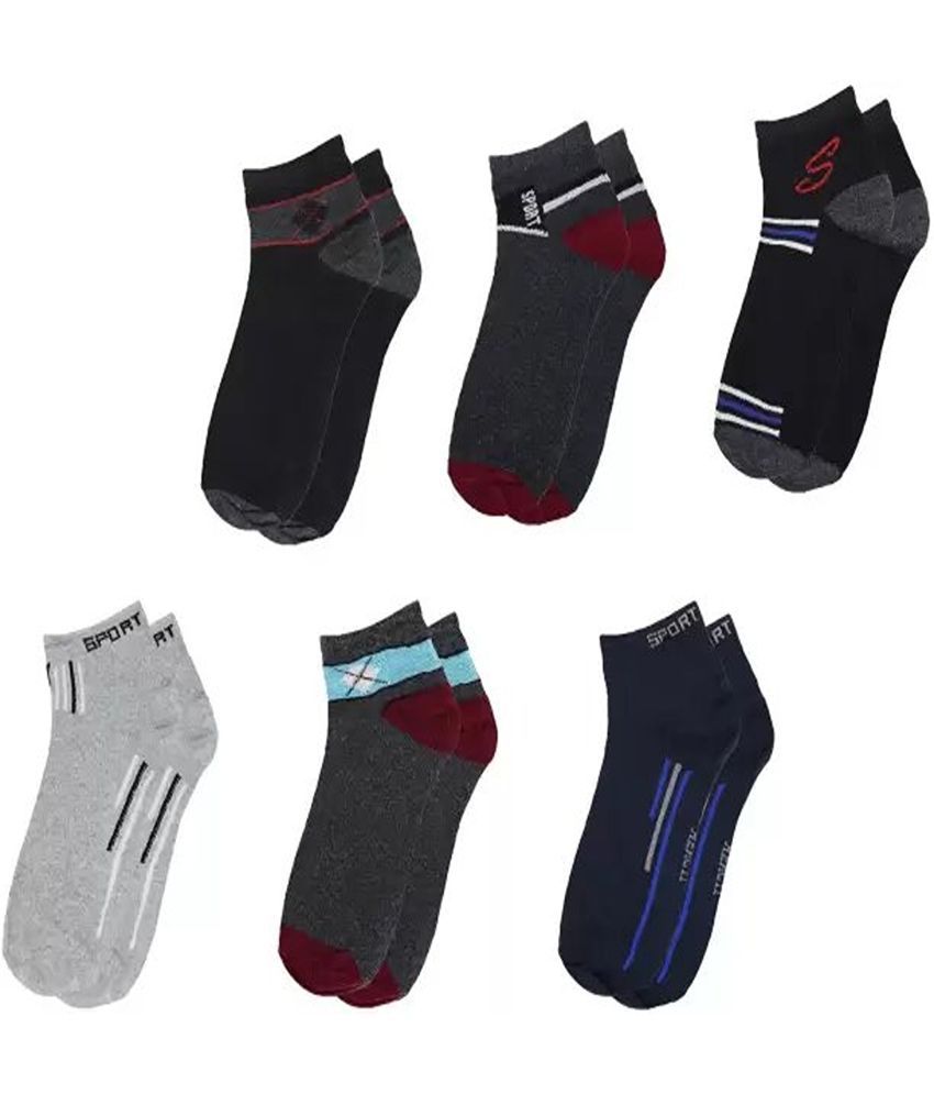     			Cavenders Pack of 5 Men's Cotton Blend Ankle Length Socks ( Multicolor 3 )