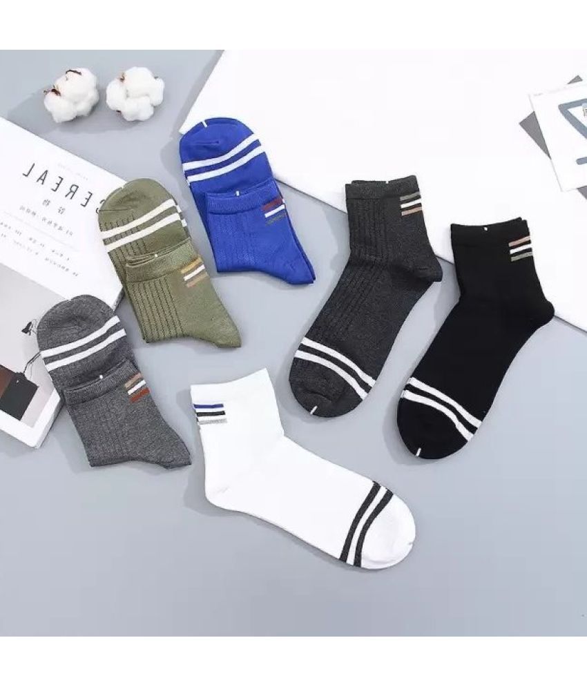     			Cavenders Pack of 5 Men's Cotton Blend Ankle Length Socks ( Multicolor 3 )