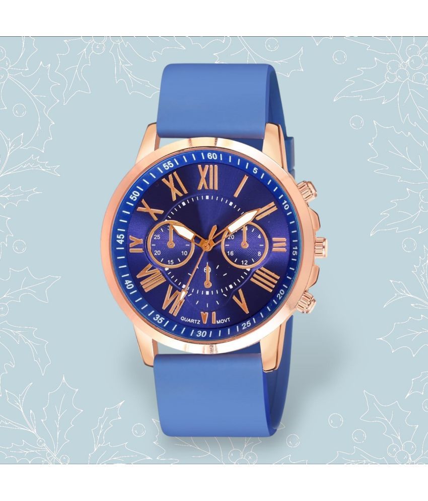     			DECLASSE Blue Silicon Analog Men's Watch