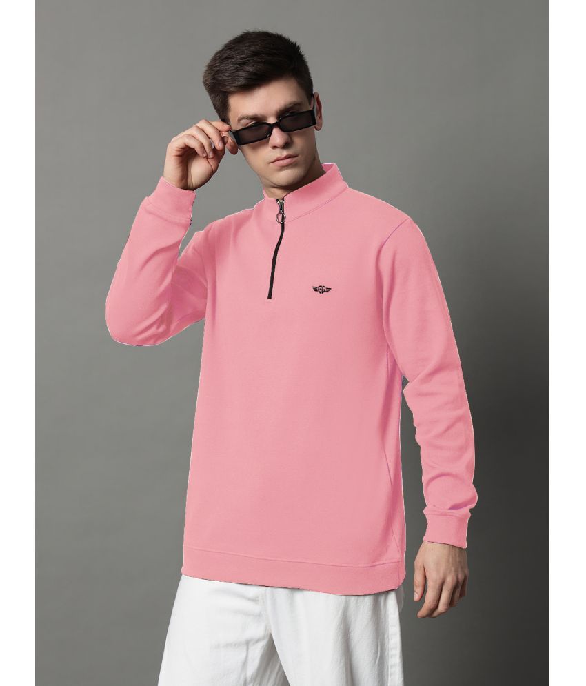     			GET GOLF Fleece High Neck Men's Sweatshirt - Pink ( Pack of 1 )