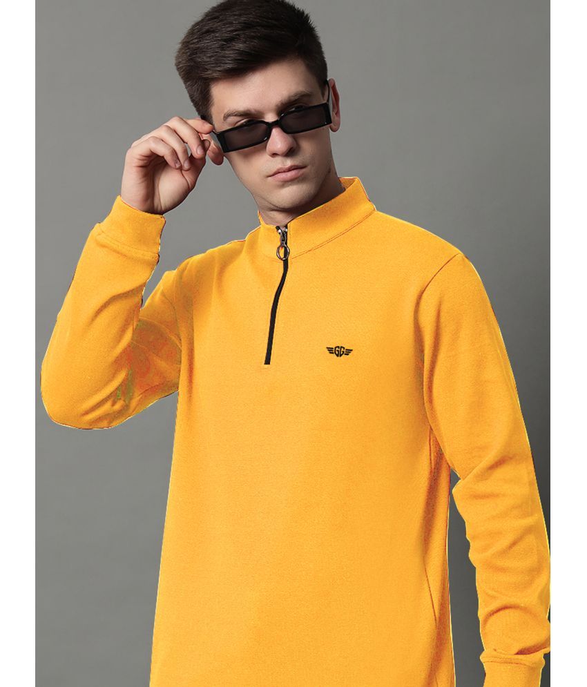     			GET GOLF Fleece High Neck Men's Sweatshirt - Orange ( Pack of 1 )